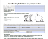 Template -Competency Evaluation for Mobile Equipment (MEWPs)
