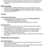 The 10 Life Saving Rules Program and Policy