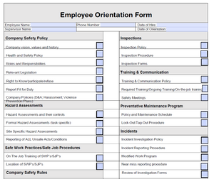 Checklist - Employee Orientation