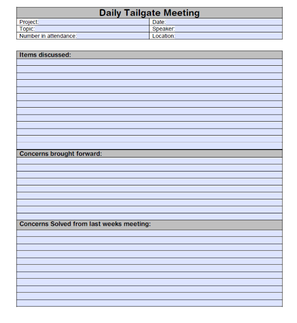 Download Now Daily Tailgate Meeting Template The Safety Doc Shop Download Now Daily Tailgate Meeting Template The Safety Doc Shop