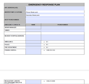 Template - Emergency Response Plan