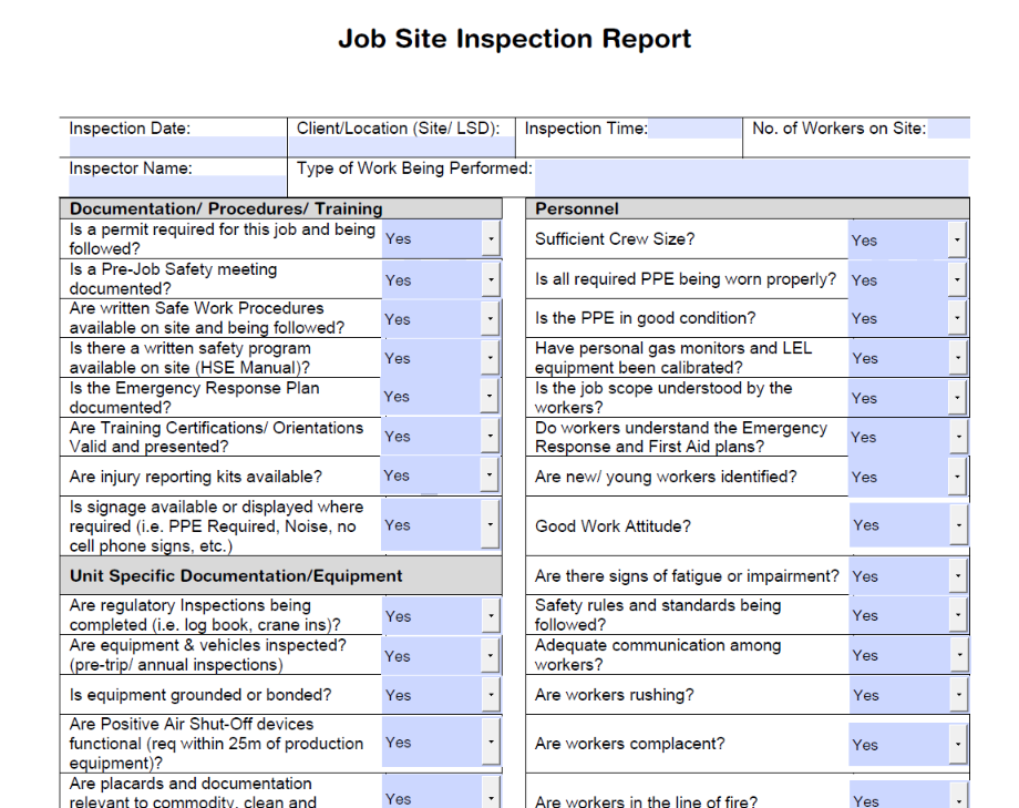 Job Inspection Safety Doc Download - Job Site Inspection – The Safety Doc Shop
