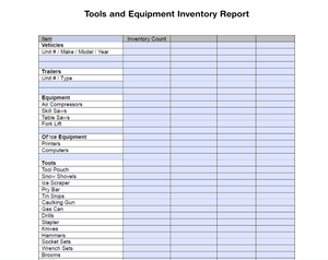 Log - Office/Shop/Tool/Equipment Inventory