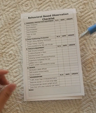 Printed Template - Behavioural Based Observation Card