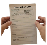 Printed Template - Behavioural Based Observation Card