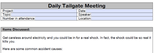 Daily - Electric Safety Review