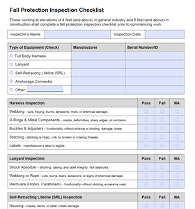 4 Point Fall Protection Inspection Checklist โ The Safety Doc Shop