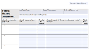 Hazard Assessment - Blank Template